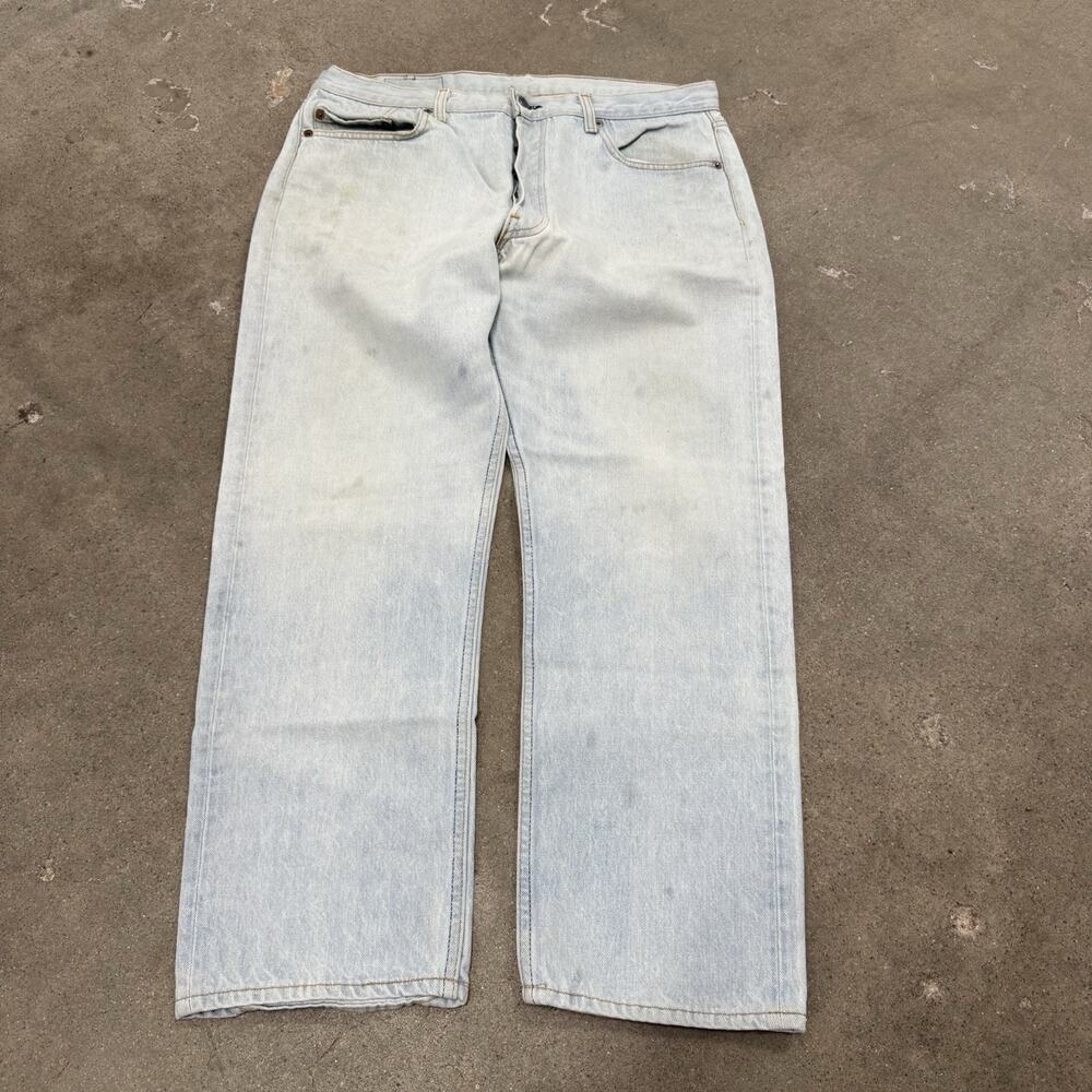 VINTAGE 80s 90s LEVIS 501 USA BUTTON FLY STRAIGHT LEG JEANS 38x30(34x26.5)